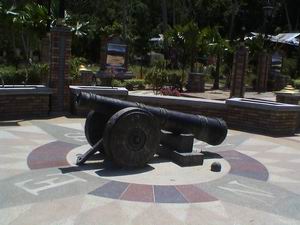 Canon in front of the Dutch Fort at Pangkor island